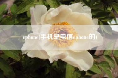 ephone(手机是电信ephone的)